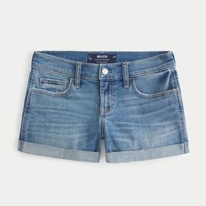 Hollister LOW-RISE MEDIUM WASH DENIM SHORTS